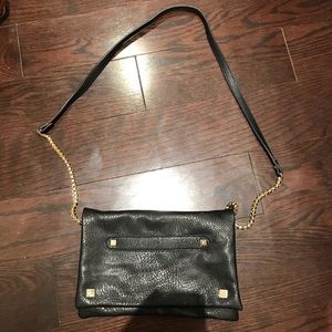 Dynamite Black Faux Leather Crossbody Bag